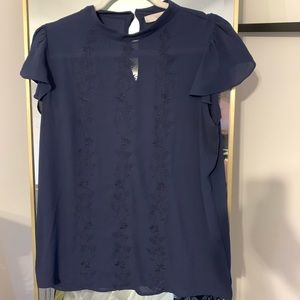 Loft Navy Blouse